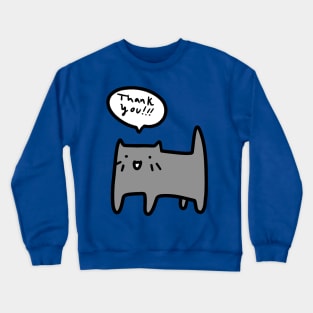 Thank You Blue Cat Crewneck Sweatshirt